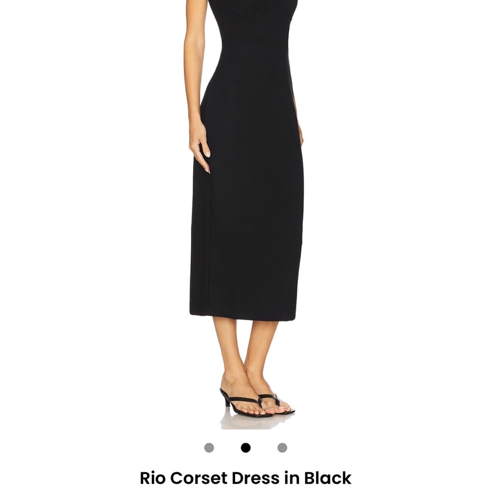 LESET Black Midi Dress - Picture 1 of 4